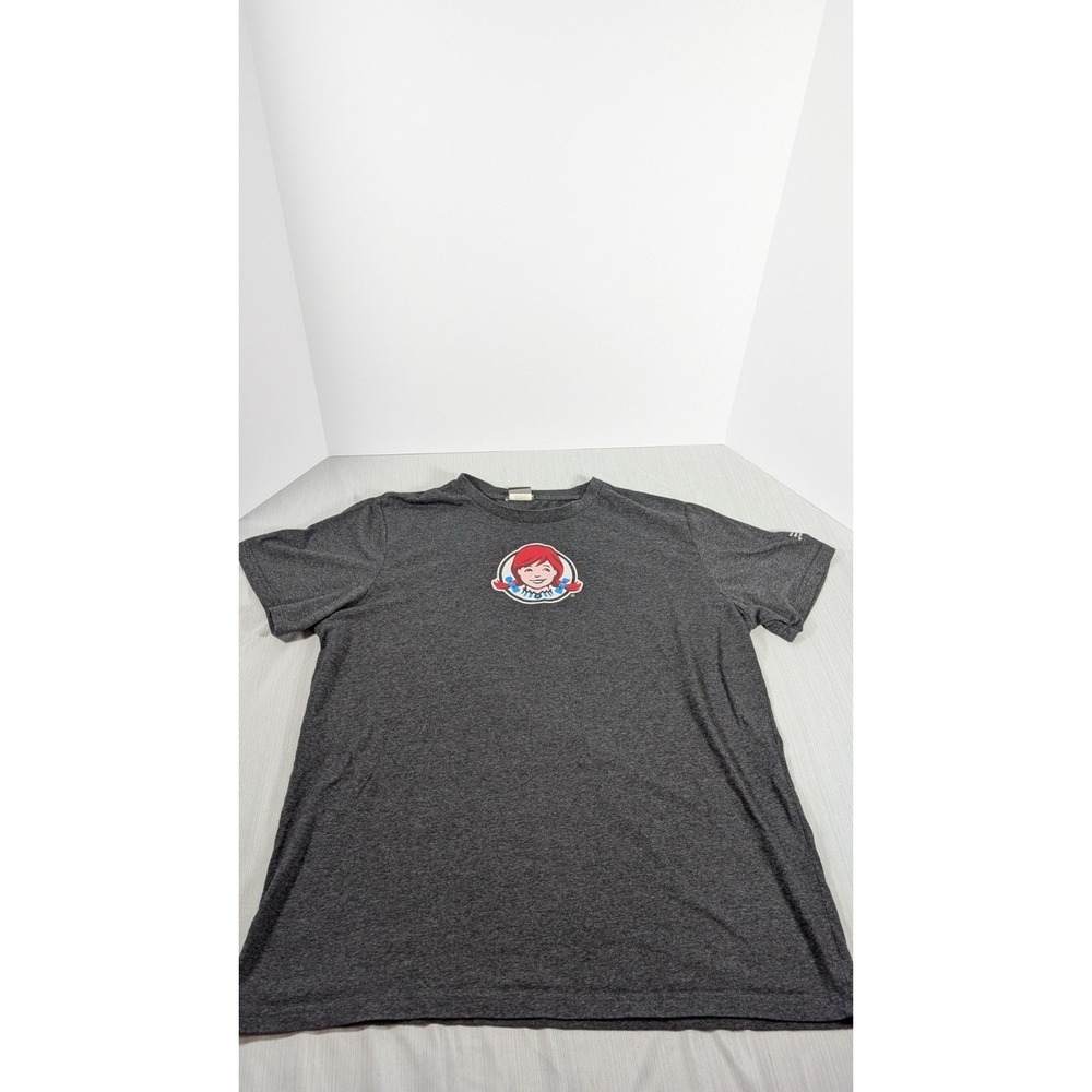 Wendy's‎ Restaurant Fast Food Men L Gray Graphic T-shirt Logo - See You Earlier